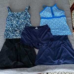 Lands End Swimwear Collection - 5 pieces - Mix and Match - Like New - Size 6